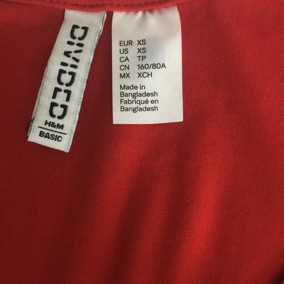 2 for $25 😍 H&M Divided Red Dress Sz XS - Picture 3 of 3